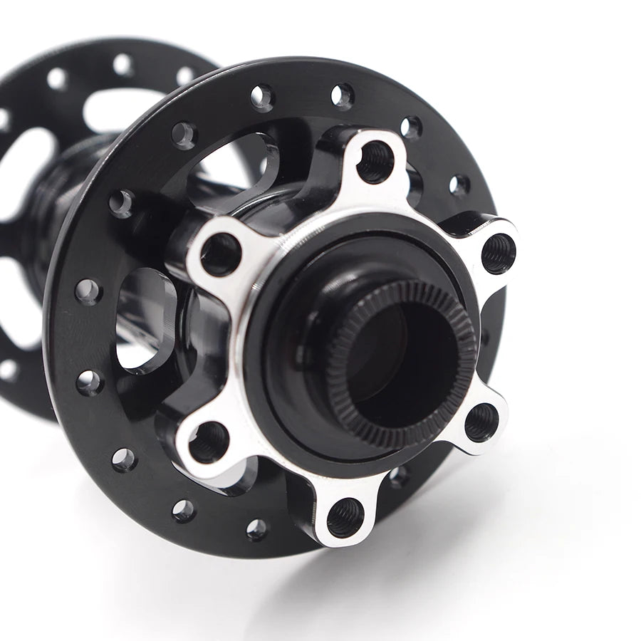 MT009 Boost MTB front disc hub 28H/32H/36H 15x110 or 15x100, QR/Thru Axle, colors