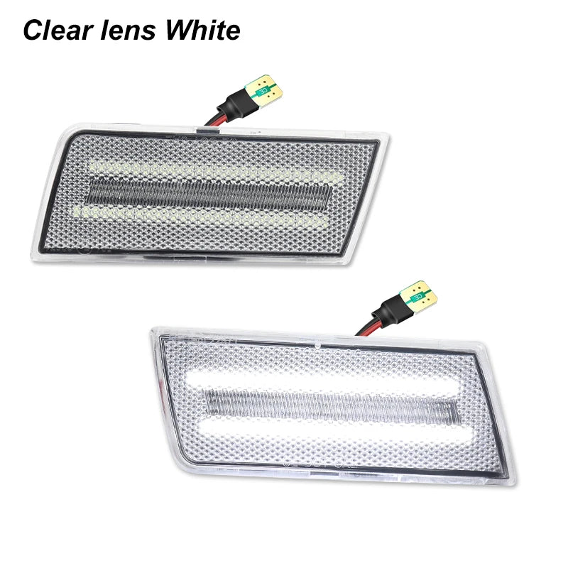 For Chrysler 300 300C 2005-2010 2PCS LED Side Marker Light Amber Front Bumper Turn Signal Light,Replace OEM Sidemarker Lamps