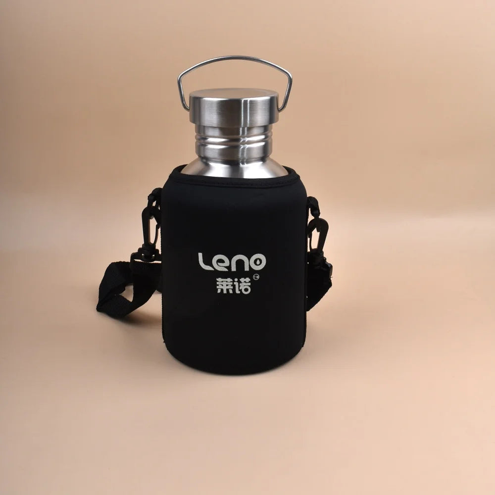 2L Drink Bottle for Sport Large Capacity Stainless Steel Sport Bottle Single-Layer Water Cup Metal Flask Drinkware Camping Sport