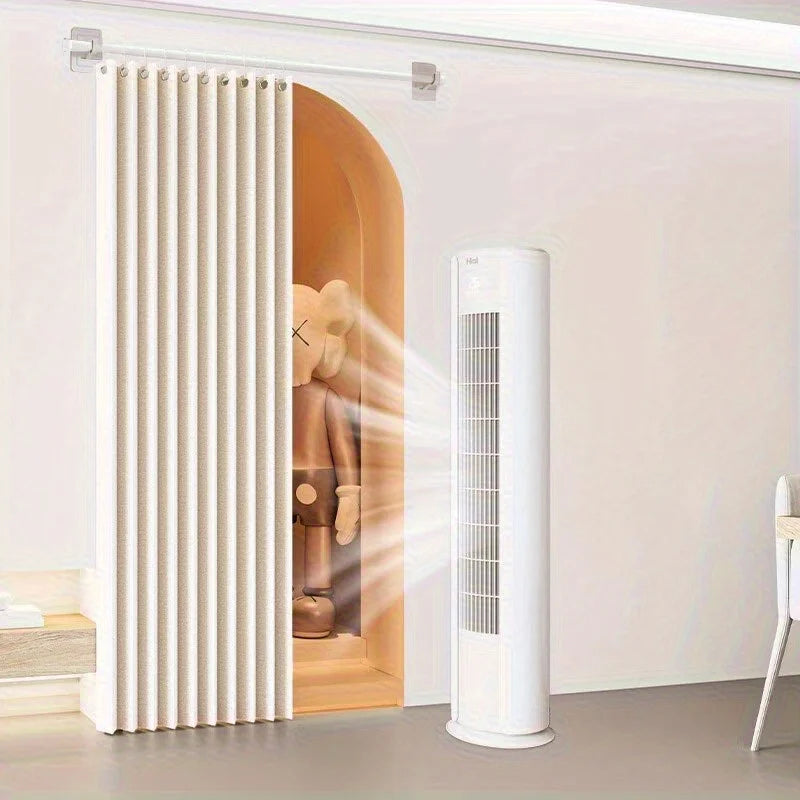 Room Divider Curtain for Kitchen and Balcony, Folding Privacy Panel with Soft Drape and Modern Home Style