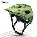 Seeker camouflage mountain bike helmet lightweight breathable road bike riding helmet bicycle outdoor riding protective equipmen