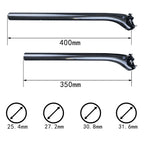 Carbon Fibre MTB Bike Seatpost 25.4/27.2/30.9/31.6mm Offset 20mm Road Bicycle seat post 3K carbon weave