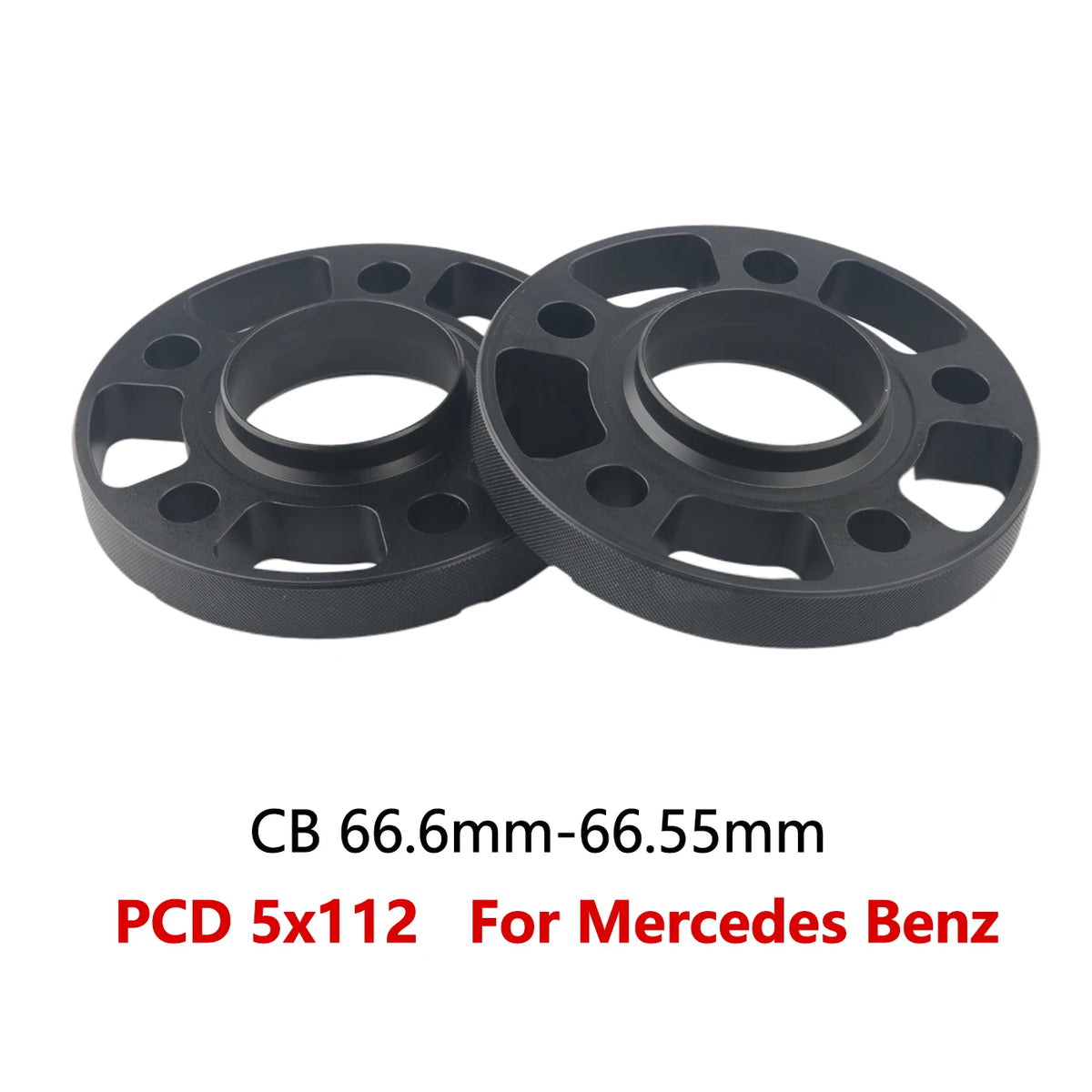 12/15/20mm Wheel Spacer Adapter PCD 5x112 CB 66.6mm-66.55mm 5-Lug Suit For Benz Car 2Pieces/set Aluminium 6061-T6