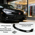 3 Pieces Universal Car Front Bumper Lip Kit Easy to Install Car Front Bumper Lip Spoiler Splitter Diffuser Automotive Splitter
