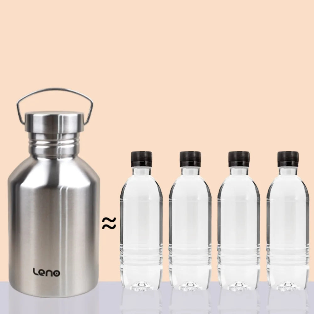 2L Drink Bottle for Sport Large Capacity Stainless Steel Sport Bottle Single-Layer Water Cup Metal Flask Drinkware Camping Sport