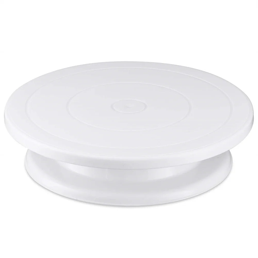 1/6pcs Cake Turntable Set Plastic Revolving Cake Decorating Stand Cake Icing Turntable includes 2 spatulas 3 icing spatulas