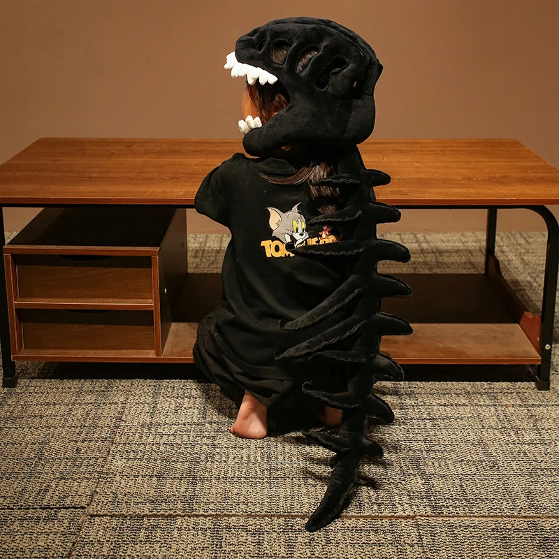 Dinosaur Skeleton Headgear Pillow - 4 Colors, Ideal for Party Cosplay Costume and Sofa Lounging Dino Pillows