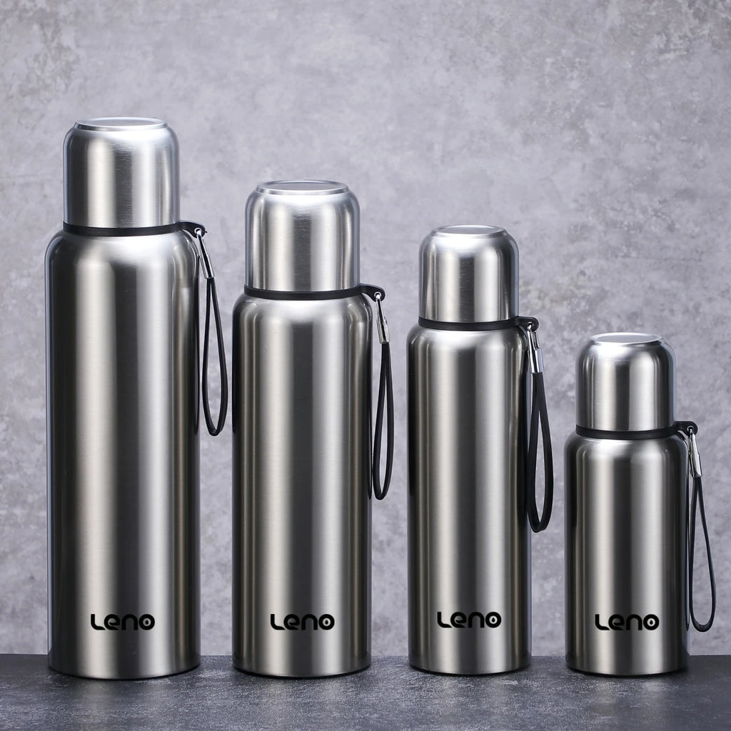 316 Stainless Steel Vacuum Insulated Water Bottle with Tea Infuser, Double Lid, 500-1500ml