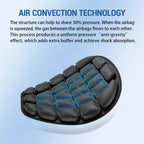 3D Motorcycle Air Seat Cushion, Pressure Relief Air Pad, Shock Absorbing Ventilation Motorcycle Air Seat Cover, Portable