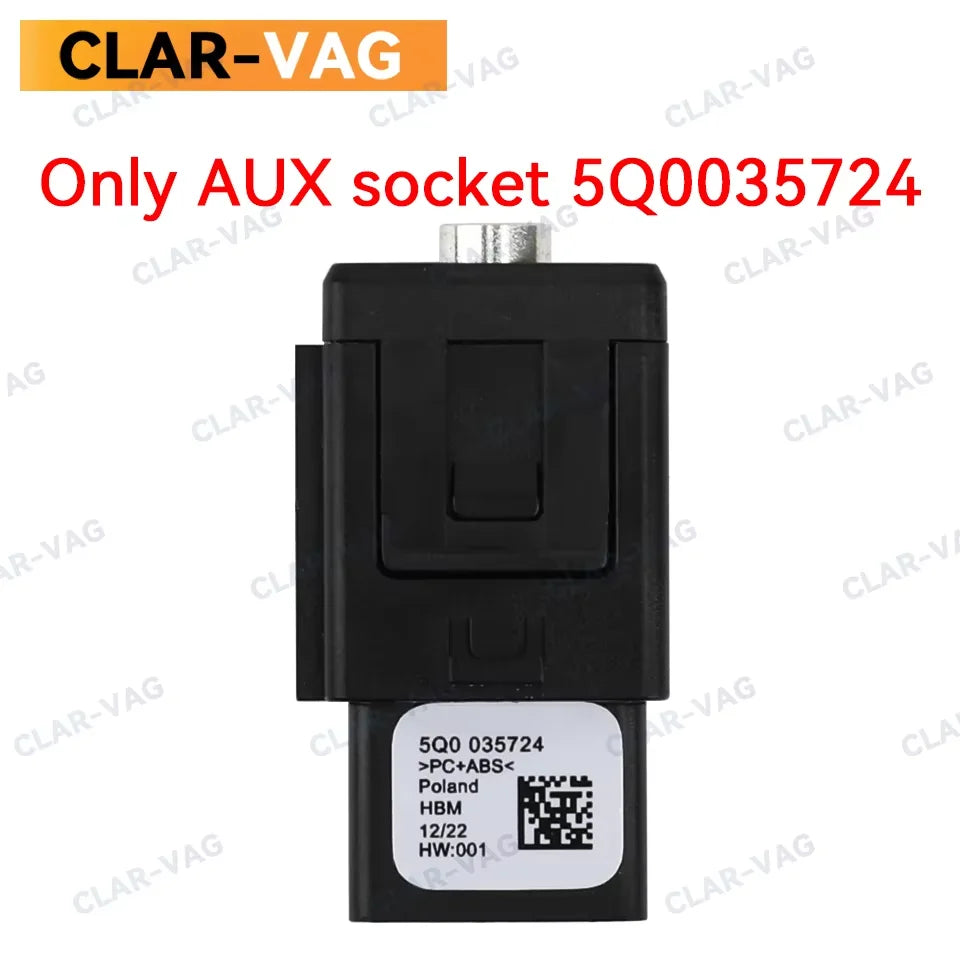 5G0035222E MIB2 USB CarPlay Media AUX Socket Switch Install Plug Button Harness For VW Golf 7 MK7 5Q0035726E 5Q0035222E
