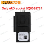 5G0035222E MIB2 USB CarPlay Media AUX Socket Switch Install Plug Button Harness For VW Golf 7 MK7 5Q0035726E 5Q0035222E