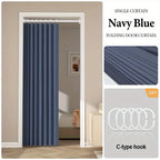 Room Divider Curtain for Kitchen and Balcony, Folding Privacy Panel with Soft Drape and Modern Home Style