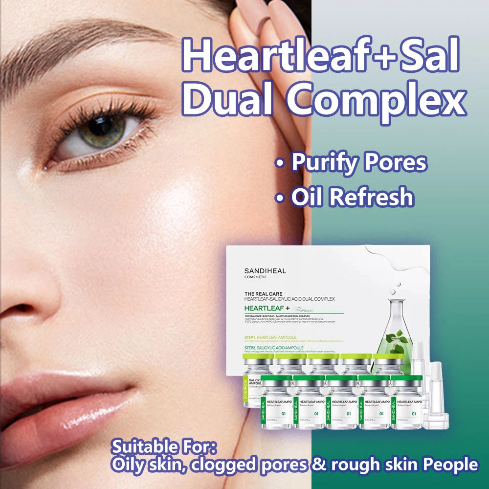 Plant Dual Effect Facial Ampoule Serum Vials Set, Cica B5/Niacinamide/Rice Bran, 10 vials