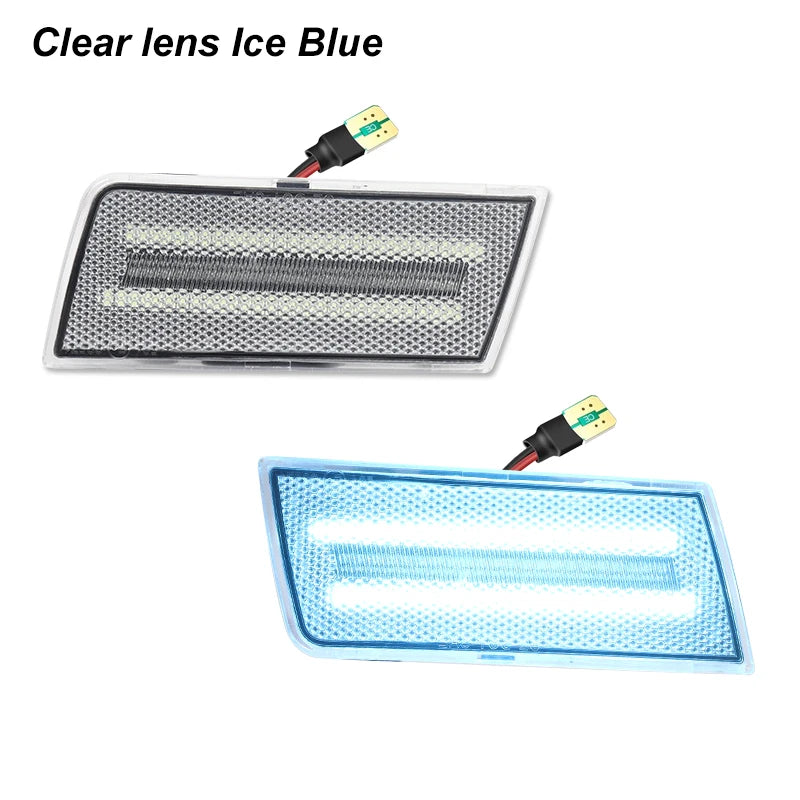 For Chrysler 300 300C 2005-2010 2PCS LED Side Marker Light Amber Front Bumper Turn Signal Light,Replace OEM Sidemarker Lamps