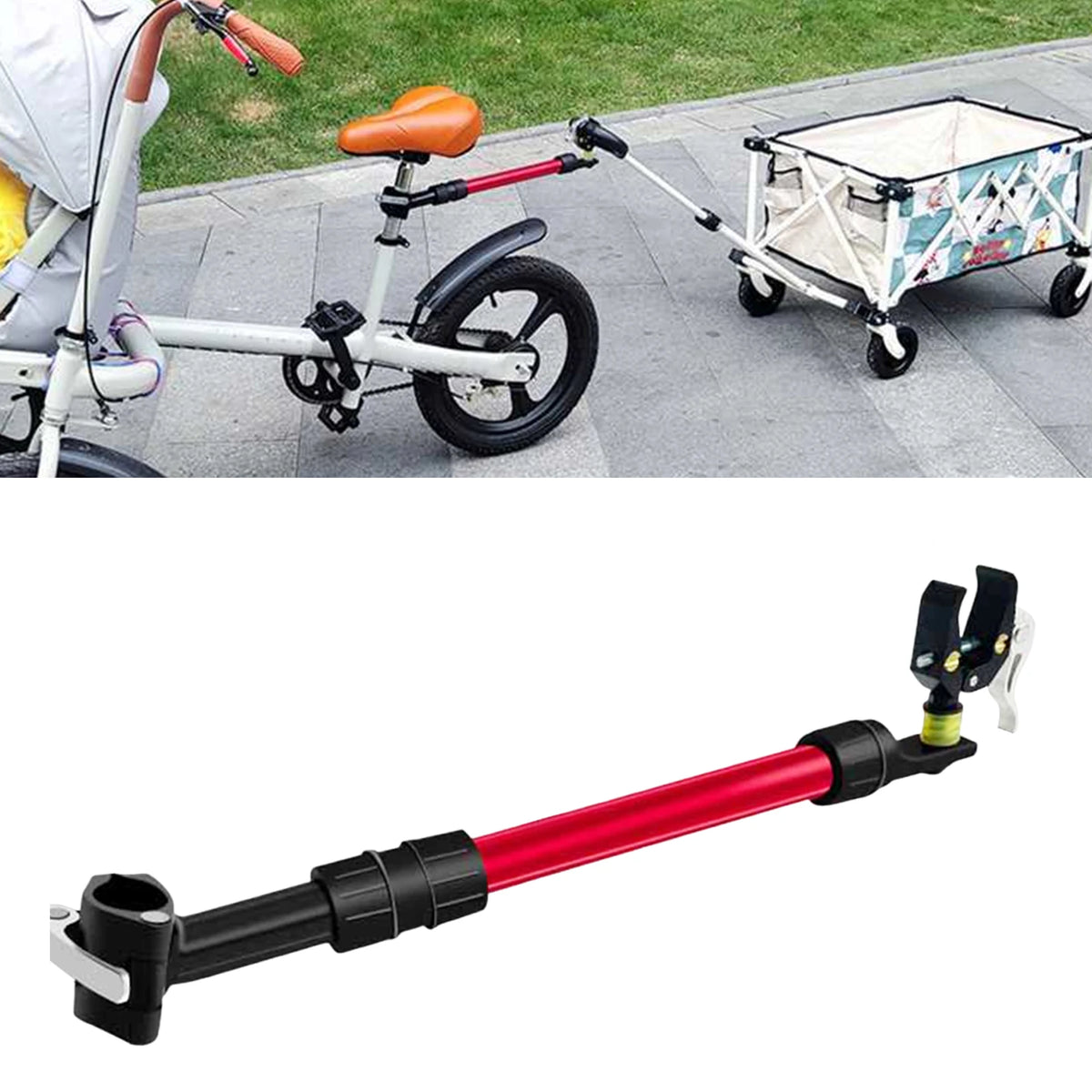 Bicycle Trailer Coupler Hitch Adapter Connect Rod Replacement, Style A/B