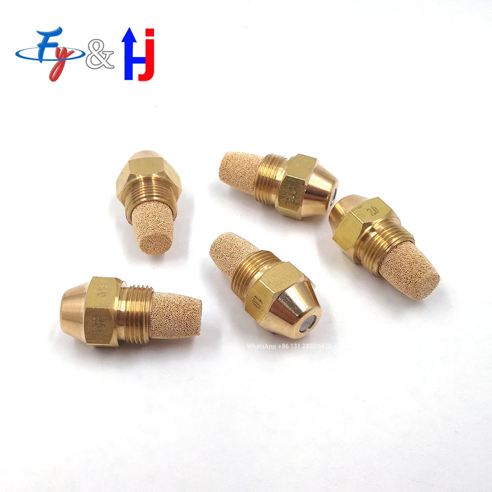 Brass Fuel Oil Nozzle, Solid Spray, Diesel Burner Injection, Combustion Jet, Boiler Heater, 0.3-6.0 USgal/H, 60 Degree 9/16"