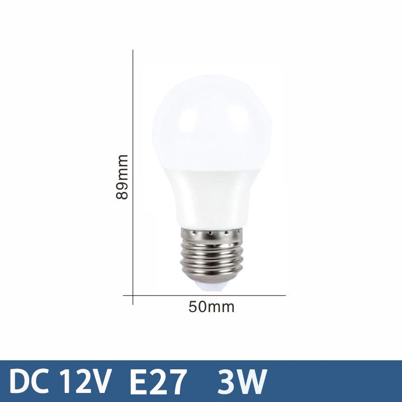 E27 3W / Cold white / DC12V