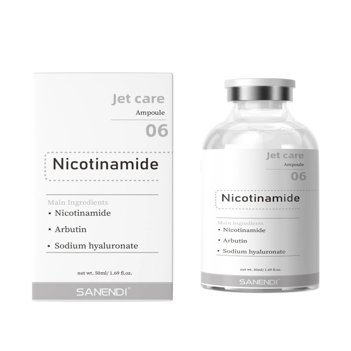 SANENDI Facial Skin Serum Ampoules Hydrating Brightening Skincare with Astaxanthin Copper Peptide PDRN Collagen Niacinamide HA