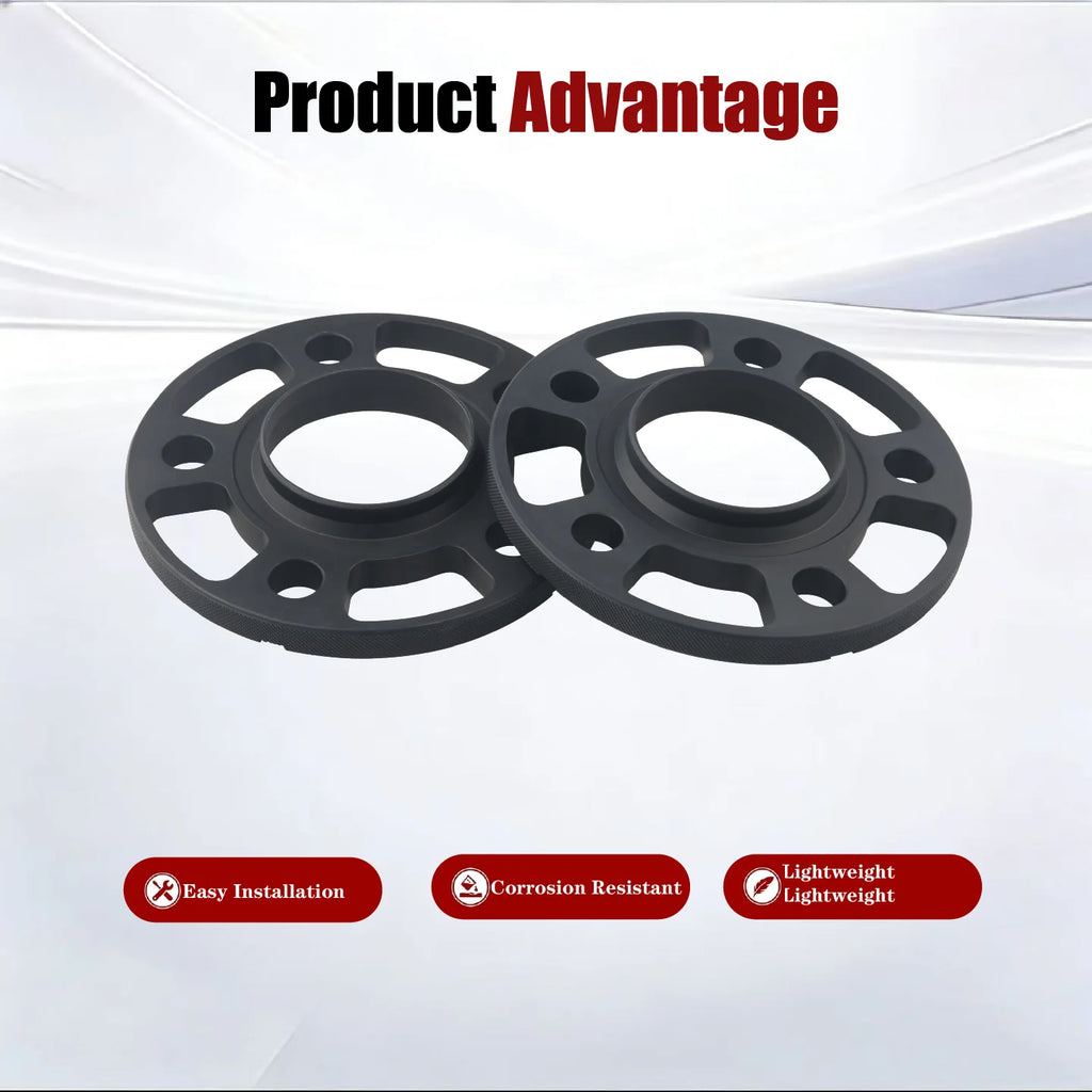 12/15/20mm Wheel Spacer Adapter PCD 5x112 CB 66.6mm-66.55mm 5-Lug Suit For Benz Car 2Pieces/set Aluminium 6061-T6