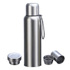 316 Stainless Steel Vacuum Insulated Water Bottle with Tea Infuser, Double Lid, 500-1500ml