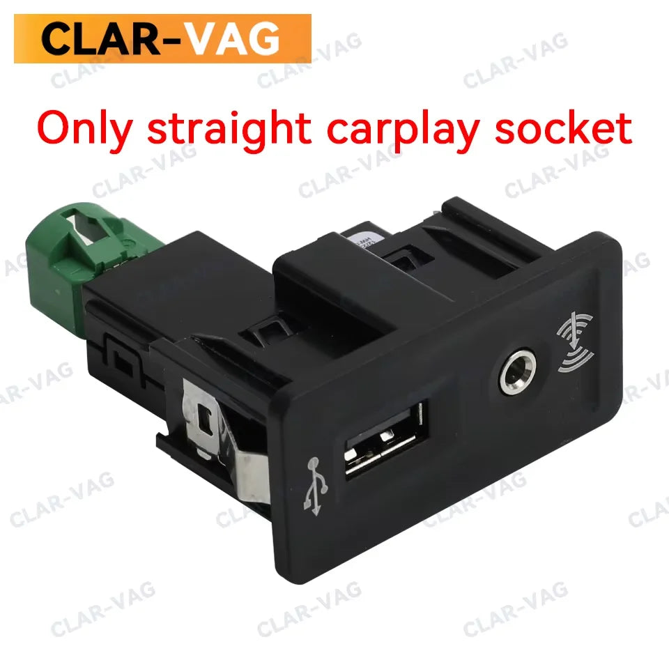 5G0035222E MIB2 USB CarPlay Media AUX Socket Switch Install Plug Button Harness For VW Golf 7 MK7 5Q0035726E 5Q0035222E