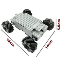 Technical MOC EV3 Mecanum Wheels 4WD electric building block RC Vehicle Universal Omnidirectional Tires  EV3 Educational Toys
