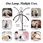 Free LOGO Rotatable Lashes Lamps Half Moon Light Led Moon Lamp Photography Fill Light for Lashes Extension Beauty Floor Lamps