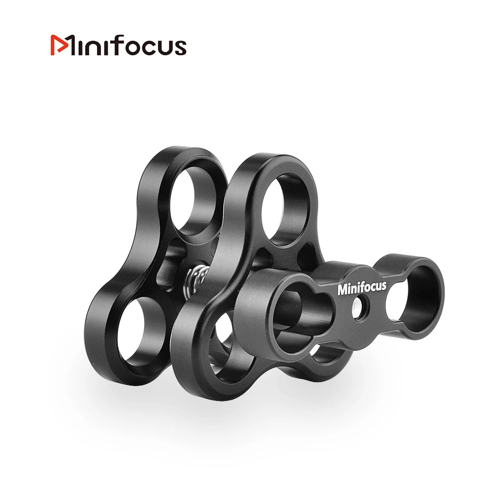 1'' Aluminum Ball Clamp Mount for Underwater Diving Light Arms Tray System, Photography Diving Camera, 360° Clip Adapter Bracket