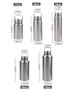 1pc Large Capacity Stainless Steel Sport Water Bottle Single-layer Rugged Water Cup Metal Flask Drinkware Camping Sports Gym