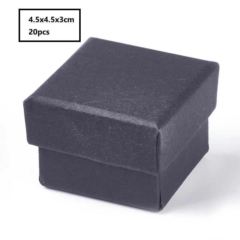 24 Pcs Cardboard Jewelry Boxes 3.54×3.54x1.18 Square Cardboard Box Paper Kraft Paper Gift Packaging Box for Christmas