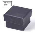 24 Pcs Cardboard Jewelry Boxes 3.54×3.54x1.18 Square Cardboard Box Paper Kraft Paper Gift Packaging Box for Christmas