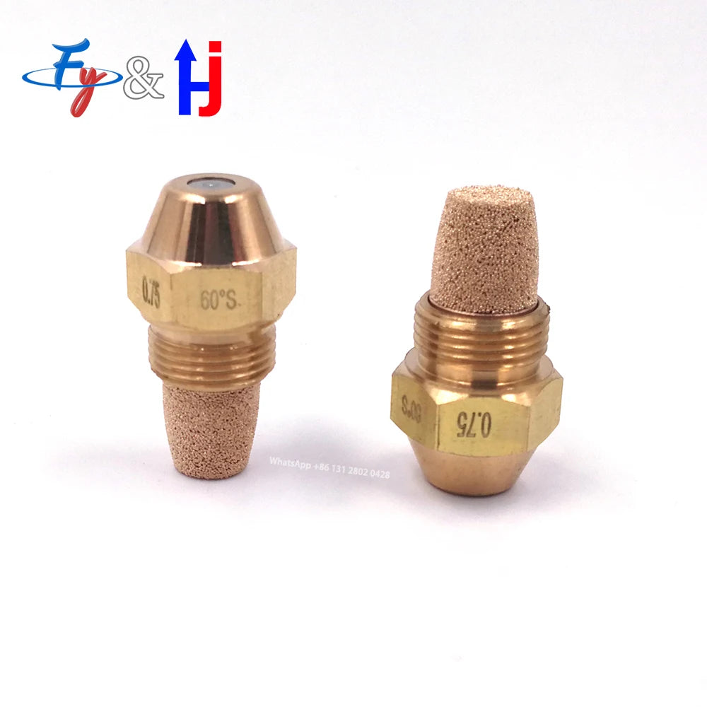 Brass Fuel Oil Nozzle, Solid Spray, Diesel Burner Injection, Combustion Jet, Boiler Heater, 0.3-6.0 USgal/H, 60 Degree 9/16"