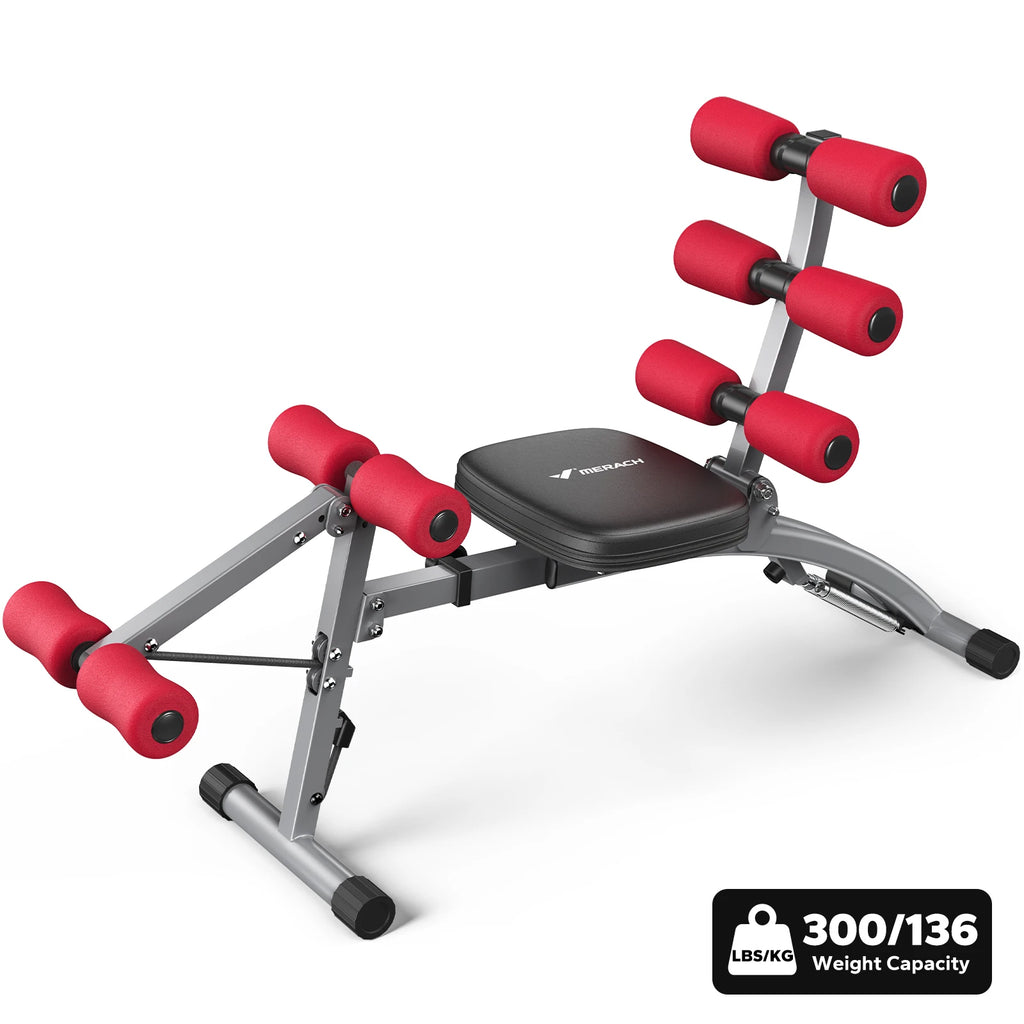 MERACH Adjustable Ab Trainer Bench Sit Up Machine for Home Gym Abdominal Workout