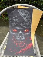 Pirate Terror Flames Pattern Electric Scooter Anti-slip Sticker Sandpaper Skateboard Grip Tape Sheet 60*30cm