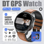 2026New GPS Global Maps Smart Watch Men 4GB Storage TWS Music &Video Player HD Display Voice Call Sport Swim Waterproof Bracelet