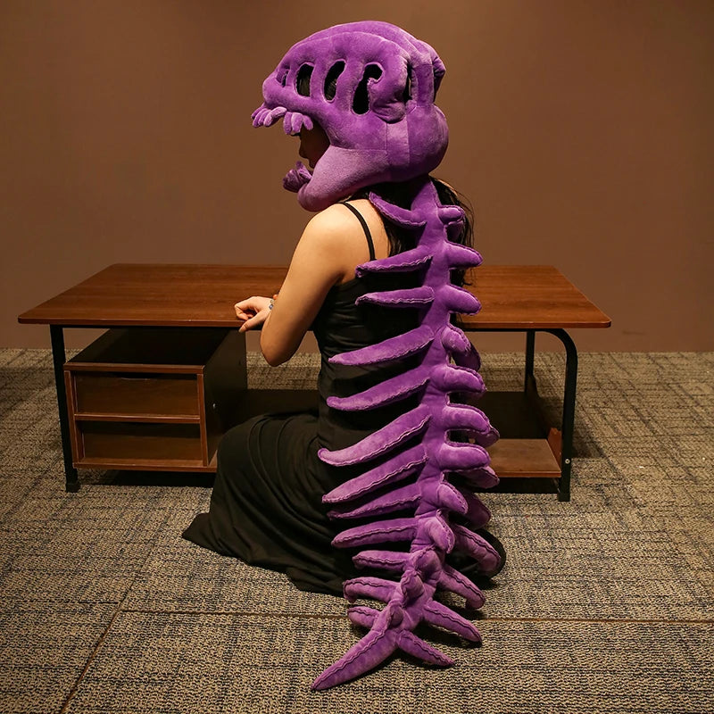 Dinosaur Skeleton Headgear Pillow - 4 Colors, Ideal for Party Cosplay Costume and Sofa Lounging Dino Pillows