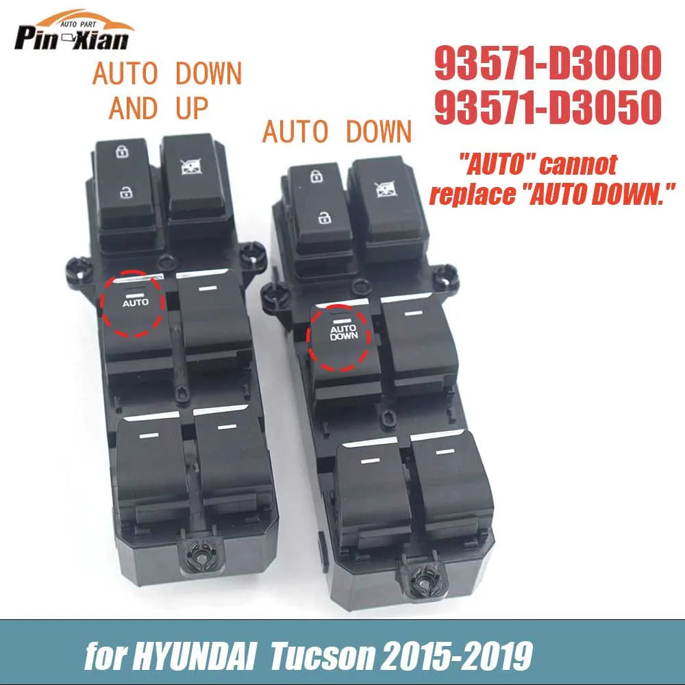 Front Left Master Power Window Switch 93571-D3050 for Hyundai Tucson 2015-2019