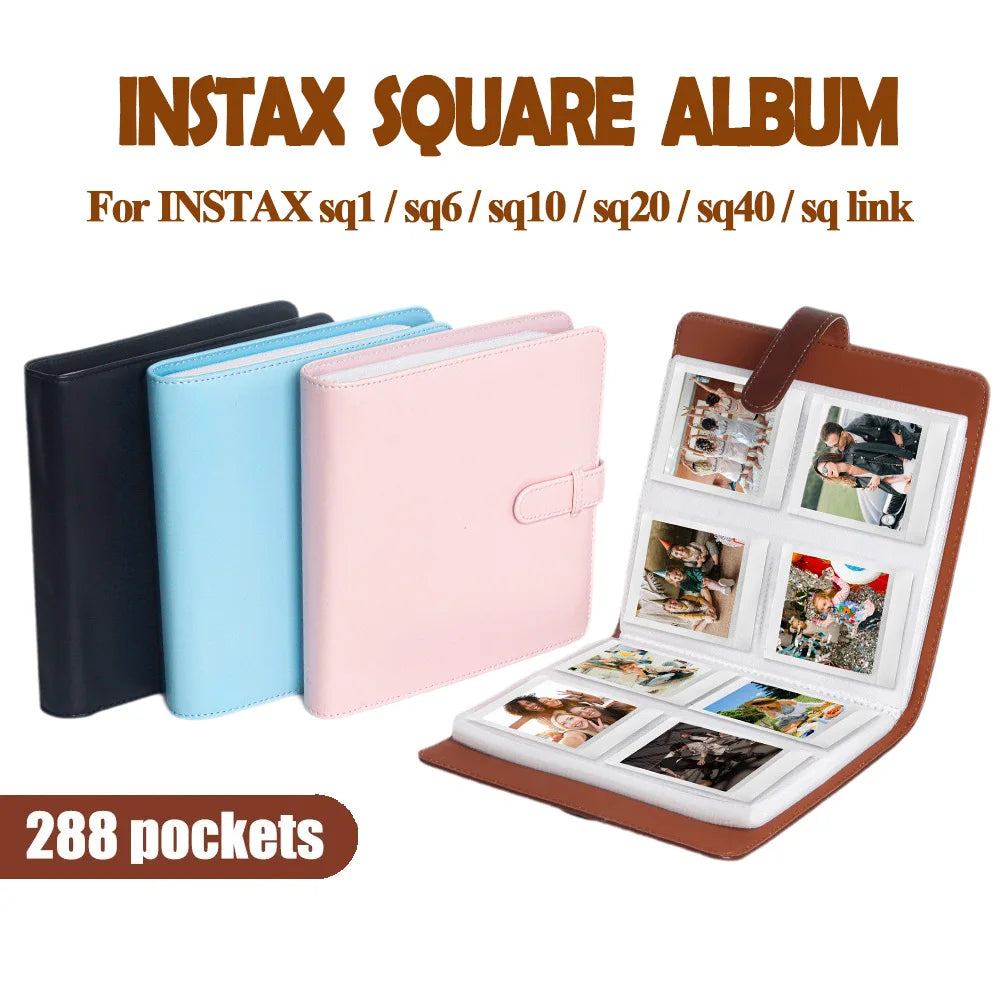 288-Pocket Photo Album for Instax Square SQ1/SQ6/SQ10/SQ20/SQ40 & Kodak Mini 3 Square