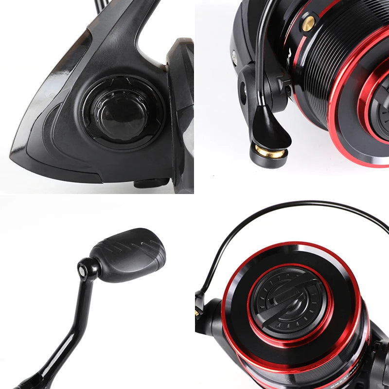 MIFINE KUDO Spinning Reel 10kg Max Drag Shallow/Deep Metal Spool 4.7:1 6+1BB Slow Pitch Reel Saltwater Wheel Fishing Accessories