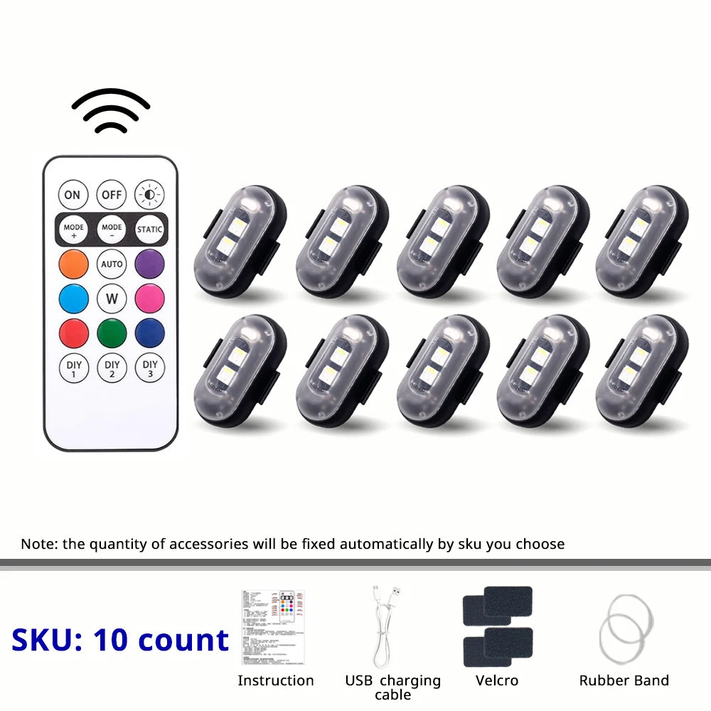 10 lights of 1 set / RGB Remote Control / United States