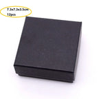 24 Pcs Cardboard Jewelry Boxes 3.54×3.54x1.18 Square Cardboard Box Paper Kraft Paper Gift Packaging Box for Christmas