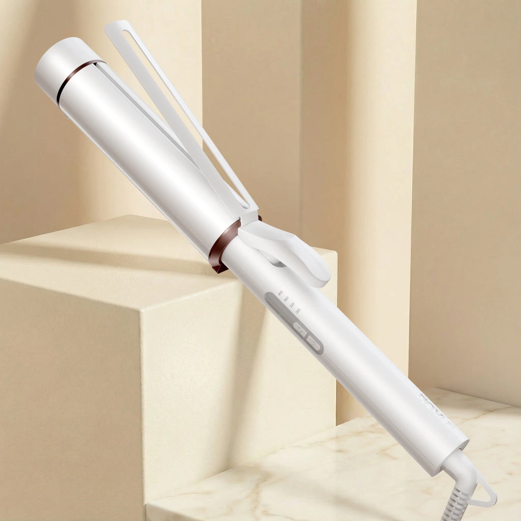 1.5 Inch Extra Large Curling Wand for Long Hair, Ceramic Tourmaline Barrel, 40M Negative Ions, Hair Curling Iron with 2 Clips &