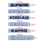 ABS Car Rear Emblem Trunk Badge Sticker for Octavia Kodiaq Karoq Superb Rapid Fabia Kamiq Yeti 4x4 Letter Logo Accessories