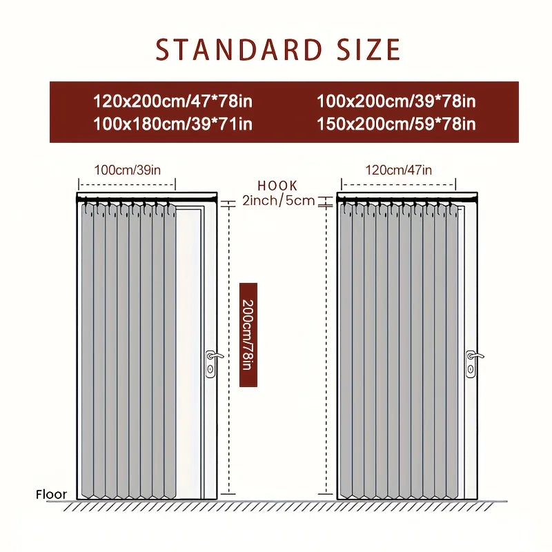 Room Divider Curtain for Kitchen and Balcony, Folding Privacy Panel with Soft Drape and Modern Home Style