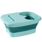 Foldable Footbath Massage Bucket With Lid  Easy To Store Portable Foot Bath Tray Collapsible Foot Soak Bucket for Relaxing