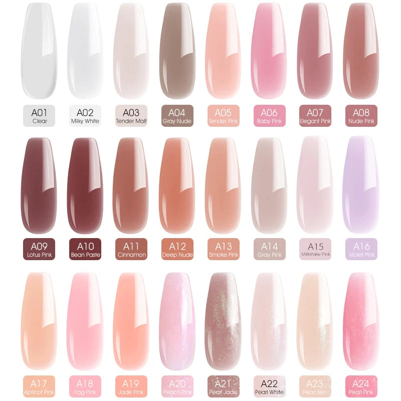 VENALISA 15ml Extension Jelly Gel Camouflage Color Nail Art Manicure Quality Poly Nail Gel Builder Extending UV LED Gel Nail