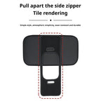 SEAMETAL Large Capacity Car Seat Organizer Universal Portable Storage Bag Zipper Side Opening Design Wear-Resistant Pu Leather