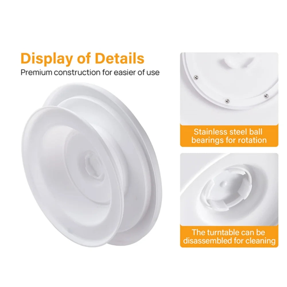1/6pcs Cake Turntable Set Plastic Revolving Cake Decorating Stand Cake Icing Turntable includes 2 spatulas 3 icing spatulas
