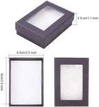 24 Pcs Cardboard Jewelry Boxes 3.54×3.54x1.18 Square Cardboard Box Paper Kraft Paper Gift Packaging Box for Christmas