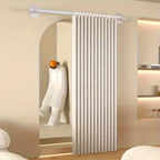 Room Divider Curtain for Kitchen and Balcony, Folding Privacy Panel with Soft Drape and Modern Home Style